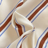 elvesmall Brown Striped Minimalist Bedding Set