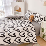 elvesmall Brush Painted Heart Bedding Set