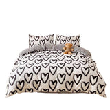 elvesmall Brush Painted Heart Bedding Set