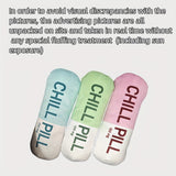 Chill Pill Pillow - Decorative Chill Pillows For Preppy Room Decor - Funny Cushions, Seat Cushions, Footrests, Birthday Gifts For Teacher, Doctor, Nurse, Lawyer Student, Best Friend, Sister