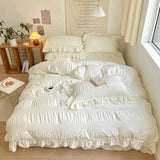 elvesmall Chic Girl Ruffle Bedding Set