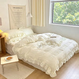 elvesmall Chic Girl Ruffle Bedding Set