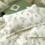 elvesmall Vintage Chamomile Flower Bedding Set