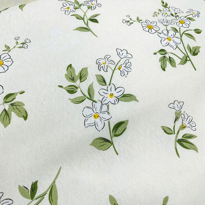 elvesmall Vintage Chamomile Flower Bedding Set