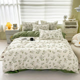 elvesmall Vintage Chamomile Flower Bedding Set