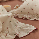 elvesmall Cottagecore Ruffled Cozy Bedsheet Set