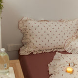 elvesmall Cottagecore Ruffled Cozy Bedsheet Set
