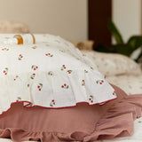 elvesmall Cottagecore Ruffled Cozy Bedsheet Set