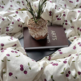 elvesmall Purple Cherries Bedding Set