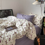 elvesmall Purple Cherries Bedding Set