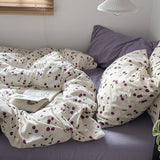elvesmall Purple Cherries Bedding Set