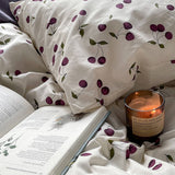 elvesmall Purple Cherries Bedding Set
