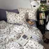 elvesmall Purple Cherries Bedding Set