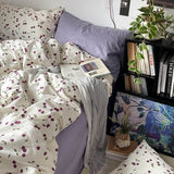 elvesmall Purple Cherries Bedding Set