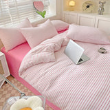 elvesmall Cozy Striped Bedding Set