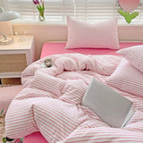 elvesmall Cozy Striped Bedding Set