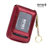 Premium RFID Blocking Card Holder Wallet - Secure Zip Around Design with Multiple Compartments for Easy Organization - Stylish Casual Style for Everyday Use