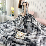 Soft and Warm Fleece Blanket: Perfect for Bed, Sofa, or Outdoor Use - All Seasons Available