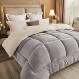 Winter Bedding Thick Quilt Blanket Thickened Warm Flannel Fleece Comforter for Cold Nights Set Bed Duvets Quilts the Blankets