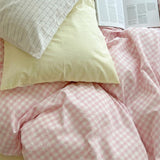 elvesmall Pastel Plaid Bedsheet Set