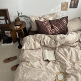 elvesmall Dark Academia Vintage Brown Bedding Set
