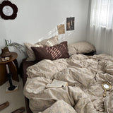 elvesmall Dark Academia Vintage Brown Bedding Set
