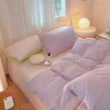 elvesmall Dusty Pastel Shades Cotton Bedding Set