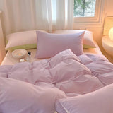 elvesmall Dusty Pastel Shades Cotton Bedding Set