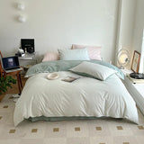 elvesmall Dusty Pastel Shades Cotton Bedding Set