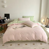 elvesmall Dusty Pastel Shades Cotton Bedding Set