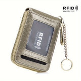 Premium RFID Blocking Card Holder Wallet - Secure Zip Around Design with Multiple Compartments for Easy Organization - Stylish Casual Style for Everyday Use