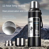 Vacuum-Sealed 316 Stainless Steel Travel Flask - Leak-Proof, Large Capacity, Ideal for Outdoor Enthusiasts