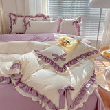elvesmall Kawaii Princess Korean Bedding Set