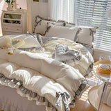 elvesmall Kawaii Princess Korean Bedding Set