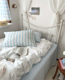 elvesmall Whispering Blooms Soft Blue Bedding