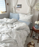 elvesmall Whispering Blooms Soft Blue Bedding