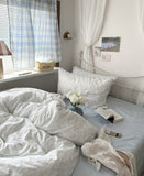elvesmall Whispering Blooms Soft Blue Bedding