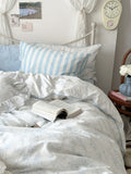 elvesmall Whispering Blooms Soft Blue Bedding