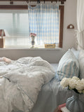 elvesmall Whispering Blooms Soft Blue Bedding