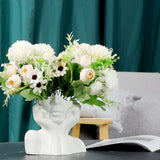 elvesmall Elegance White Girl Figurine Ceramic Vase