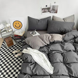 elvesmall Pastel Double-Sided Aesthetic Bedding Set