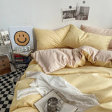 elvesmall Pastel Double-Sided Aesthetic Bedding Set