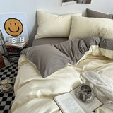 elvesmall Pastel Double-Sided Aesthetic Bedding Set