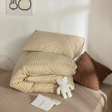 elvesmall Mini Plaid Print Pastel Bedding Set
