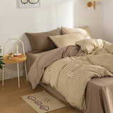 elvesmall Mini Plaid Print Pastel Bedding Set