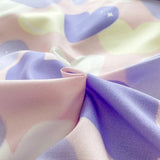elvesmall Pastel Purple Hearts Bedding Set