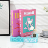 elvesmall Preppy Cities Fake Book Storage Box