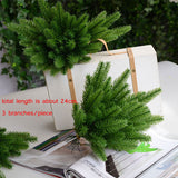 elvesmall 5 Pcs Artificial Plants Pine Branches Christmas Tree Accessories DIY New Year Party Decorations Xmas Ornaments Kids Gift A4520