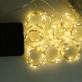 Solar Lamp LED String Lights Outdoor 8 Modes Fairy Curtain Light for Window Christmas Party Patio Garden Garland Holiday Decor