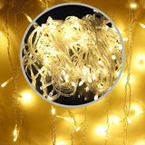 elvesmall Christmas lights waterfall outdoor decoration 5M droop 0.4-0.6m led lights curtain string lights party garden eaves decoration